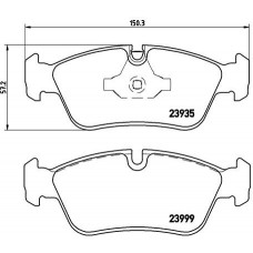 Комплект гальмівних колодок з 4 шт. дисків BREMBO P06035