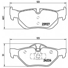 Комплект гальмівних колодок з 4 шт. дисків BREMBO P06038