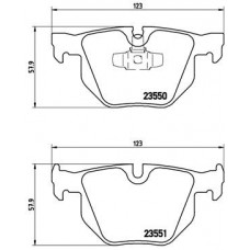 Комплект гальмівних колодок з 4 шт. дисків BREMBO P06039