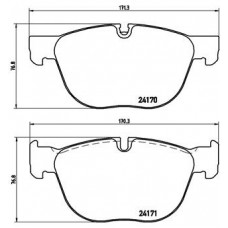 Комплект гальмівних колодок з 4 шт. дисків BREMBO P06049