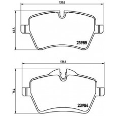 Комплект гальмівних колодок з 4 шт. дисків BREMBO P06051