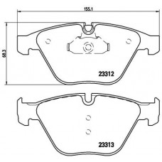 Комплект гальмівних колодок з 4 шт. дисків BREMBO P06054