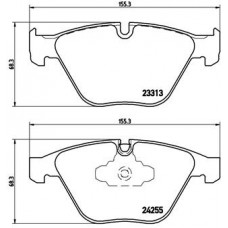 Комплект гальмівних колодок з 4 шт. дисків BREMBO P06055