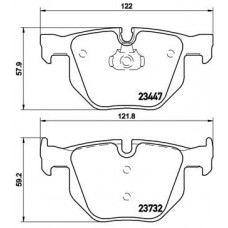 Комплект гальмівних колодок з 4 шт. дисків BREMBO P06056