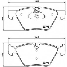 Комплект гальмівних колодок з 4 шт. дисків BREMBO P06057