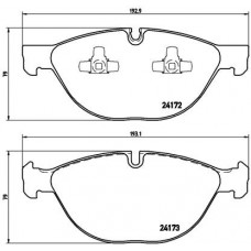 Комплект гальмівних колодок з 4 шт. дисків BREMBO P06058
