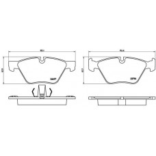 Комплект гальмівних колодок з 4 шт. дисків BREMBO P06060