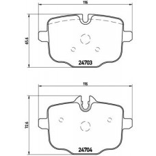 Комплект гальмівних колодок з 4 шт. дисків BREMBO P06061