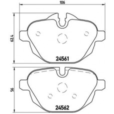 Комплект гальмівних колодок з 4 шт. дисків BREMBO P06064