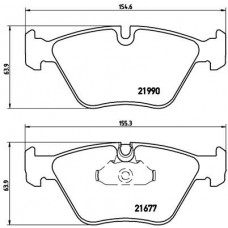 Комплект гальмівних колодок з 4 шт. дисків BREMBO P06065