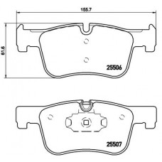 Комплект гальмівних колодок з 4 шт. дисків BREMBO P06070