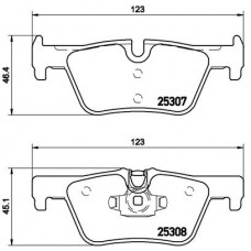 Комплект гальмівних колодок з 4 шт. дисків BREMBO P06071