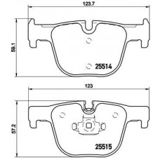Комплект гальмівних колодок з 4 шт. дисків BREMBO P06072