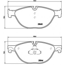 Комплект гальмівних колодок з 4 шт. дисків BREMBO P06076