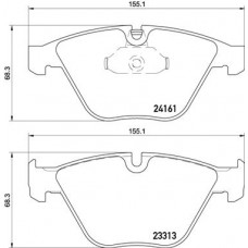 Комплект гальмівних колодок з 4 шт. дисків BREMBO P06081