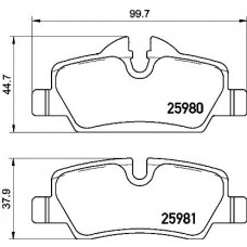 Комплект гальмівних колодок з 4 шт. дисків BREMBO P06090