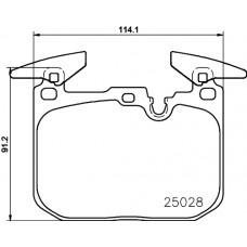 Комплект гальмівних колодок з 4 шт. дисків BREMBO P06096X
