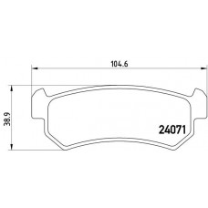 Комплект гальмівних колодок з 4 шт. дисків BREMBO P10001