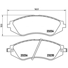 Комплект гальмівних колодок з 4 шт. дисків BREMBO P15002