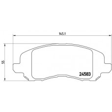 Комплект гальмівних колодок з 4 шт. дисків BREMBO P18001