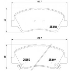 Комплект гальмівних колодок з 4 шт. дисків BREMBO P18025