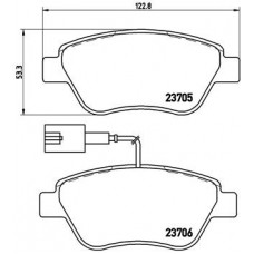 Комплект гальмівних колодок з 4 шт. дисків BREMBO P23085