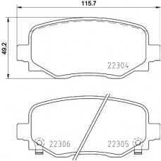 Комплект гальмівних колодок з 4 шт. дисків BREMBO P23177