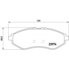 Комплект гальмівних колодок з 4 шт. дисків BREMBO P24048