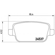 Комплект гальмівних колодок з 4 шт. дисків BREMBO P24075