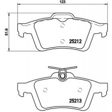 Комплект гальмівних колодок з 4 шт. дисків BREMBO P24148