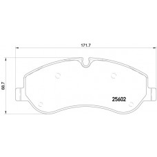 Комплект гальмівних колодок з 4 шт. дисків BREMBO P24152