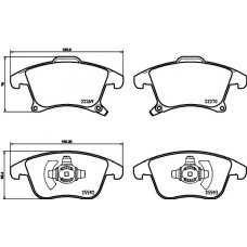Комплект гальмівних колодок з 4 шт. дисків BREMBO P24173