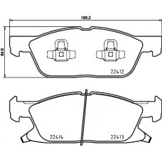 Комплект гальмівних колодок з 4 шт. дисків BREMBO P24188