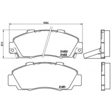 Комплект гальмівних колодок з 4 шт. дисків BREMBO P28026