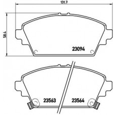 Комплект гальмівних колодок з 4 шт. дисків BREMBO P28029