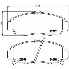 Комплект гальмівних колодок з 4 шт. дисків BREMBO P28034