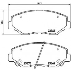 Комплект гальмівних колодок з 4 шт. дисків BREMBO P28035