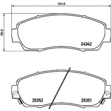 Комплект гальмівних колодок з 4 шт. дисків BREMBO P28068