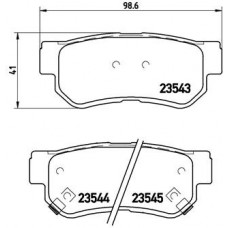 Комплект гальмівних колодок з 4 шт. дисків BREMBO P30014