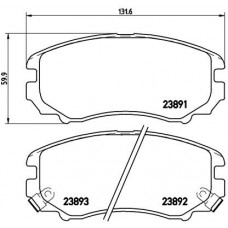 Комплект гальмівних колодок з 4 шт. дисків BREMBO P30018
