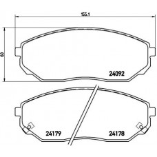 Комплект гальмівних колодок з 4 шт. дисків BREMBO P30019