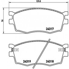 Комплект гальмівних колодок з 4 шт. дисків BREMBO P30026