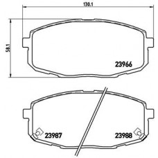 Комплект гальмівних колодок з 4 шт. дисків BREMBO P30034
