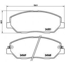 Комплект гальмівних колодок з 4 шт. дисків BREMBO P30036