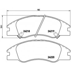 Комплект гальмівних колодок з 4 шт. дисків BREMBO P30042