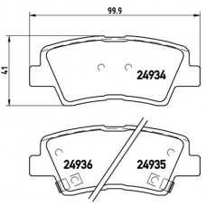 Комплект гальмівних колодок з 4 шт. дисків BREMBO P30047