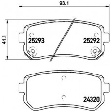 Комплект гальмівних колодок з 4 шт. дисків BREMBO P30051