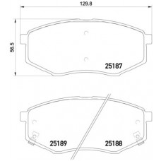 Комплект гальмівних колодок з 4 шт. дисків BREMBO P30055