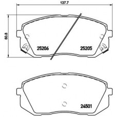 Комплект гальмівних колодок з 4 шт. дисків BREMBO P30056
