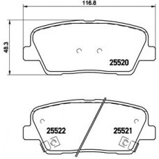 Комплект гальмівних колодок з 4 шт. дисків BREMBO P30063